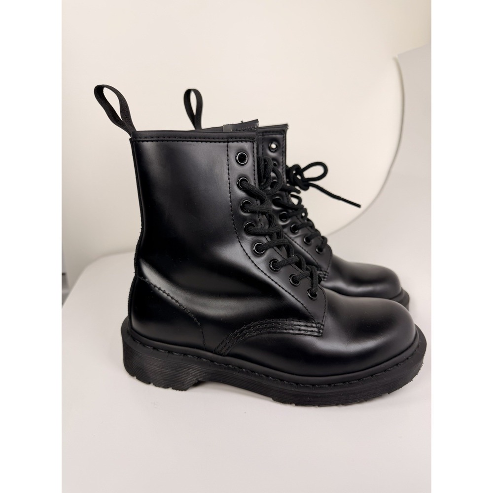 Dr. Martens 1460 Mono Smooth Black Leather Boots Men's 4 Women's 5 - Picture 4 of 14